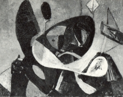 Le cerf-volant - Huile sur toile. 1950 (81x65)